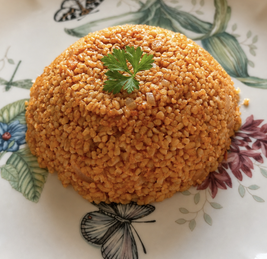 Tomato Bulgar Pilaf Syrian Style